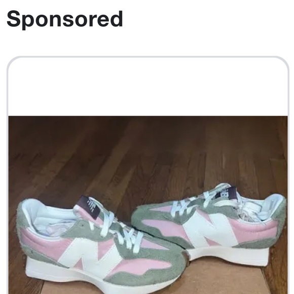 New Balance Women's Pink and Green Sneakers 327 - Size 6.5 - Picture 2 of 9